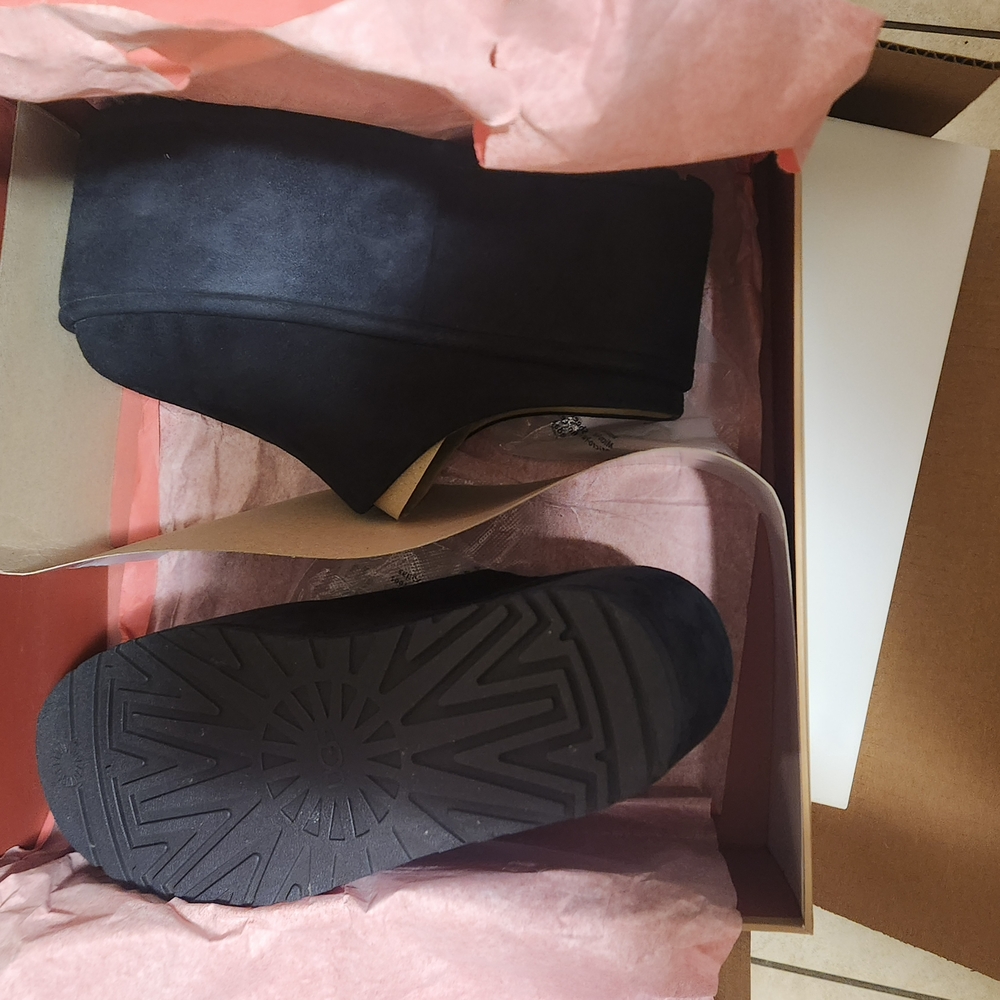 UGG Black Heeled Boots Sleek Design